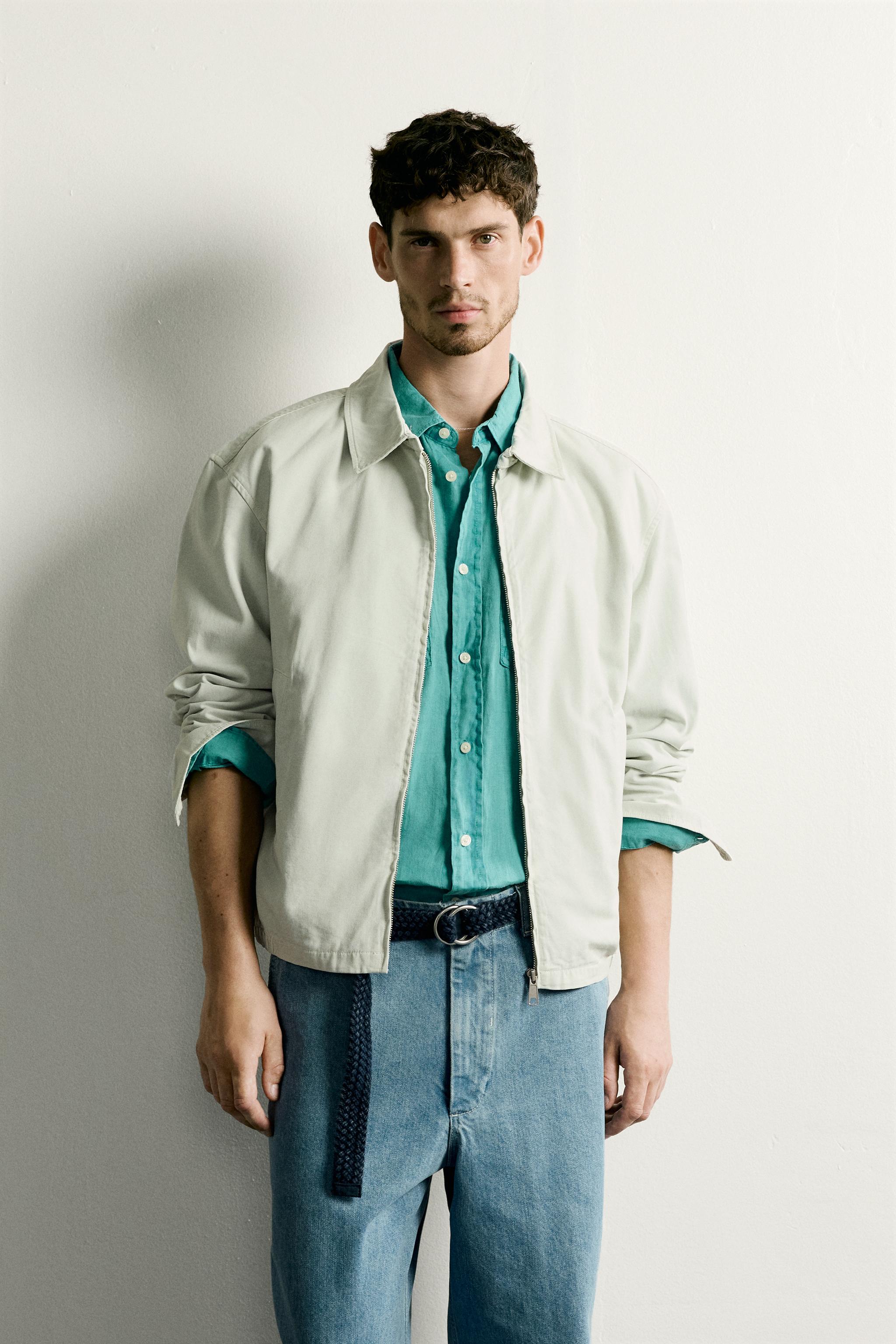 WASHED COTTON REGULAR FIT JACKET